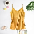 thumbnail image 2 of Rigardu Hot Sale!! Womens Silk Satin Camisole Tank Tops V Neck Spaghetti Strap Blouses Cross Back Sleeveless Cami Shirt Sleepwear Satin M-Xxl Fashion Silk Sleepwear Pajamas Underwear Beige L, 2 of 2