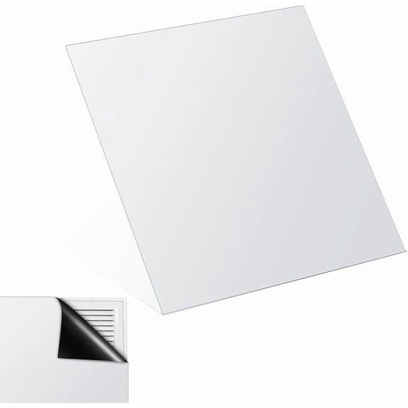 Square Magnetic Vent Cover 10" X 10" for Floor, Wall, or Ceiling Air Vents and Registers, Fits Steel Vents Only, Complete Seal( 1Pcs, White, Vent Not Included)