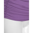 thumbnail image 4 of Thanth Womens Dolman Sleeves V-Neck Solid Shirring Drape Basic Tunic Top, 4 of 4