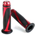 thumbnail image 2 of Universel Poignée Moto 1 Paire Universal 7/8" Motorcycle Caoutchouc Guidon Poignées (Rouge), 2 of 5