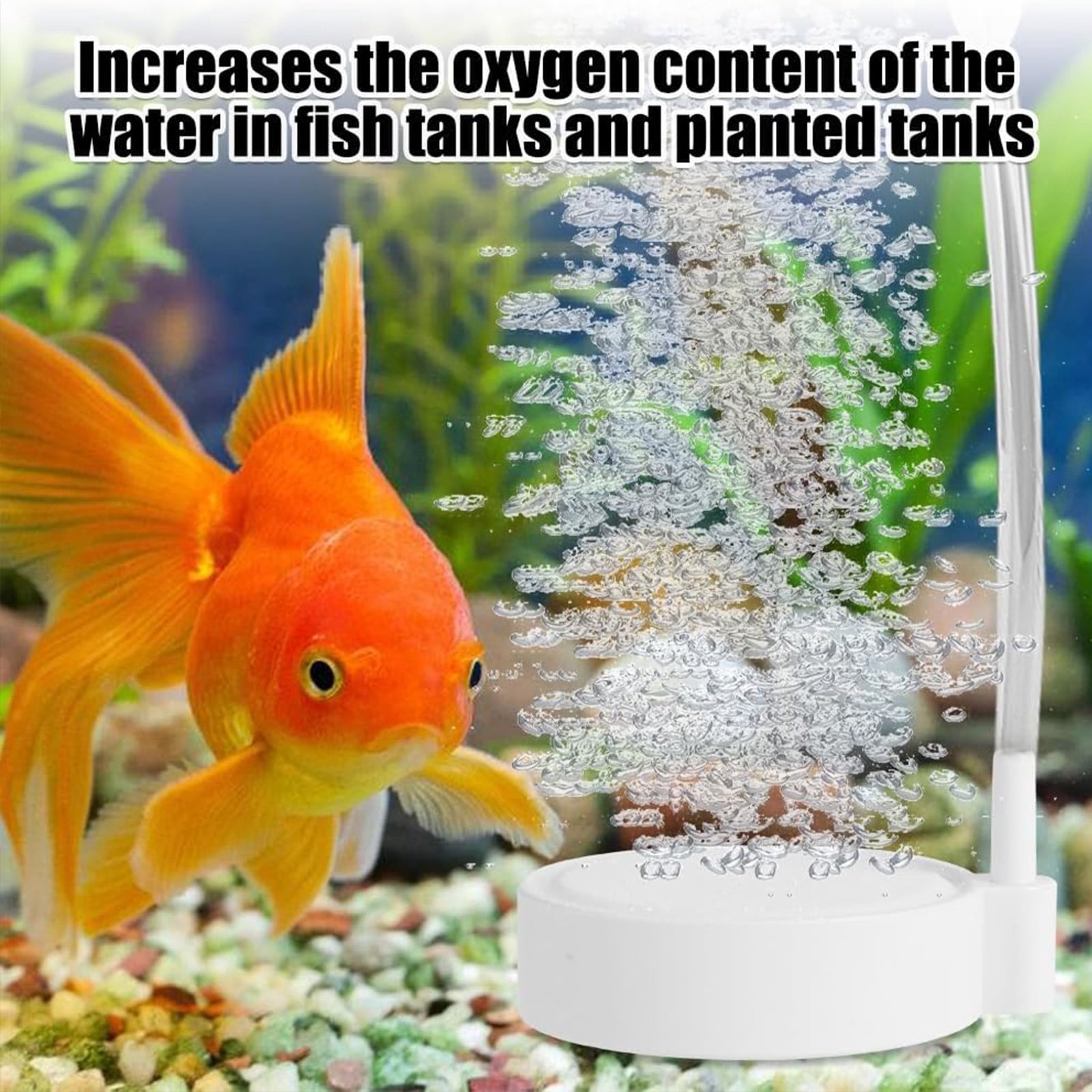 Aquarium Oxygenation Pump,Air Stones Diffuser for Freshwater and Saltwater Fish Tanks,Decorative Aquarium Oxygenation Accessory