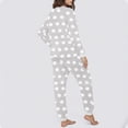 thumbnail image 6 of Ashirexll Fuzzy Pajamas for Women, Two Piece Sets for Women, Casual Round Neck Print Long Sleeve Top and Pocket Pants Fashion Loungewear Set, 6 of 6