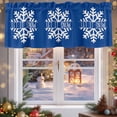 thumbnail image 5 of Valances for Windows Hello Winter Rod Pocket Cafe Window Treatments Valance Curtains for Kitchen Bathroom Laundry Basement Windows 60"x14", 5 of 7
