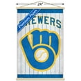 thumbnail image 3 of MLB Milwaukee Brewers - Retro Logo Wall Poster with Wooden Magnetic Frame, 22.375" x 34", 3 of 5