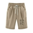 thumbnail image 1 of Pantalones Cortos Casuales Impresos de la Cintura Elástica con Bolsillos, Pantalones Casuales para Todo el Uso Diario de la Temporada, 1 of 3