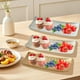 thumbnail image 1 of Bandeja de madera para dulces, ideal para sala de estar, comedor o cualquier espacio. También sirve como decoración en blanco, plateado o dorado. Soporte de dos niveles para snacks, perfecto, 1 of 6