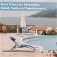 thumbnail image 5 of JERFIT 2-Pack Outdoor Chaise Lounge Chairs, Adjustable Patio Recliners with Removable Pillow, Water-Resistant Textilene & Aluminum Frame for Pool, Beach, Garden (Blue), 5 of 6