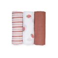 thumbnail image 1 of Lulujo - Infant, Baby, Infant - Cotton Muslin Receiving Blankets - 3 Pack, 1 of 6