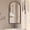 Black-No LED, variant on Hironpal Corner Medicine Cabinet Mirror,16" x 31" Arched Bathroom Mirror Cabinet,Wall Mounted,Left-Side Opening,Black