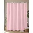 thumbnail image 4 of Soild Color Shower Curtain, Pink Waterproof Shower Curtain Set with 12 Hooks Lightweight Washable Fabric Shower Curtains for Bathroom 36x72 Inches, 4 of 6