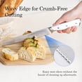 thumbnail image 4 of ROCKSHEAT Bread Knife, 20.5cm/8in Multifunction Serrated Knife for Homemade Bread, High Carbon Stainless Steel Razor Sharp Slicer with Wide Wavy Edge & Comfort Handle for Sourdough Turkey Fruit, 4 of 6