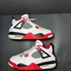 thumbnail image 2 of Ni - ke Size 6.5 - Ni - ke Air Jordan 4 Retro OG GS Fire Red 2020 Men's Shoes - 408452 160, 2 of 5