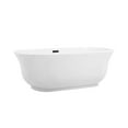 thumbnail image 5 of Elegant Kitchen & Bath BT10267GW-MBK 67 in. Soaking Bathtub, Glossy White with Matte Black Trim, 5 of 8