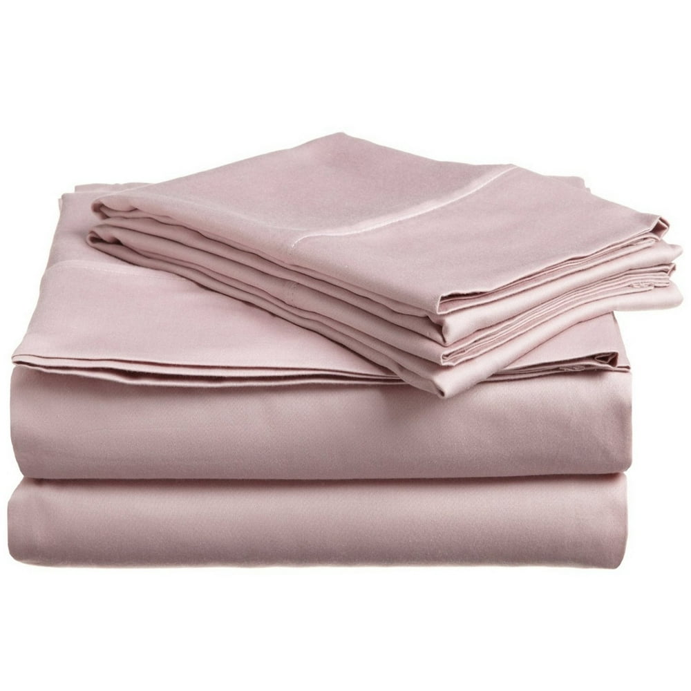 100 Combed Cotton Queen Sheet Set, 300TC, Solid, Lavender Walmart