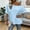 Light Blue, variant on Womens Oversized One Shoulder Tops Summer Batwing Sleeve Tees Cute Off Shoulder Lightweight Blouses Beach Vacation Clothes