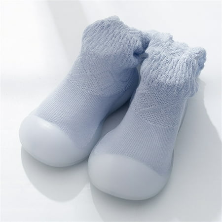 

Cathalem Toddler Running Toddler Kids Baby Boys Girls Socks Shoes First Walkers Solid Girls Slip on Sneaker Blue 0 Months