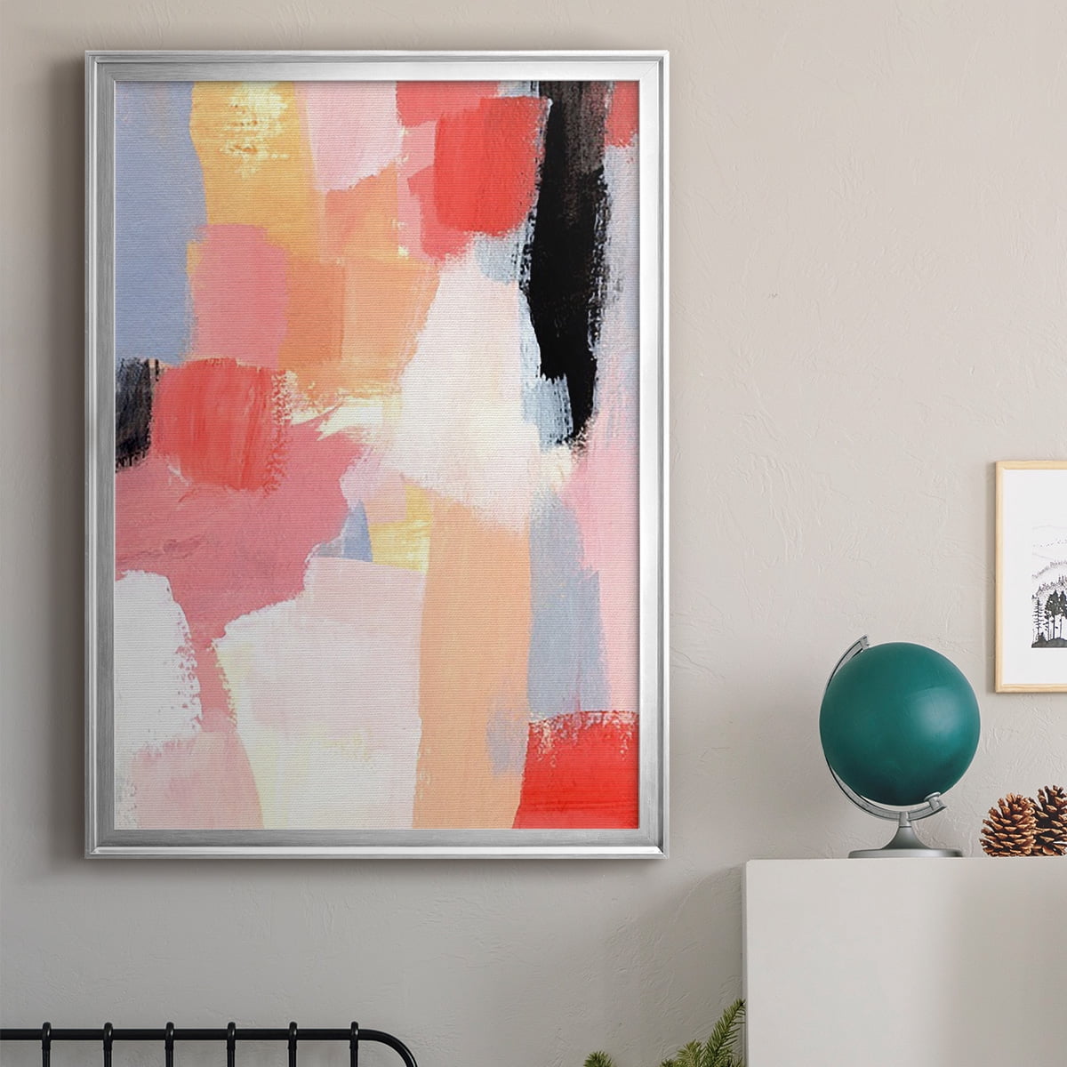 Aerial Scarlet I Premium Framed Print, in Gold, Black, or Silver - Ready to Hang