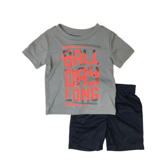 Infant & Toddler Boys Ball Day Long Outfit Baller Sports Shirt & Shorts Set 12m