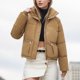 thumbnail image 1 of Chaquetas y abrigos casuales sin capucha de manga larga para mujer, de color liso, cortas y cálidas, de manga larga, con cuello alto, de invierno, ajustadas., 1 of 3