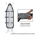 thumbnail image 4 of Renewold Ironing Board Cover with Elastic Edges, Machine Washable Standard Size Animal Print Iron Board Cover for Home Decor, 55" x 16", Grey Leopard Print, 4 of 5