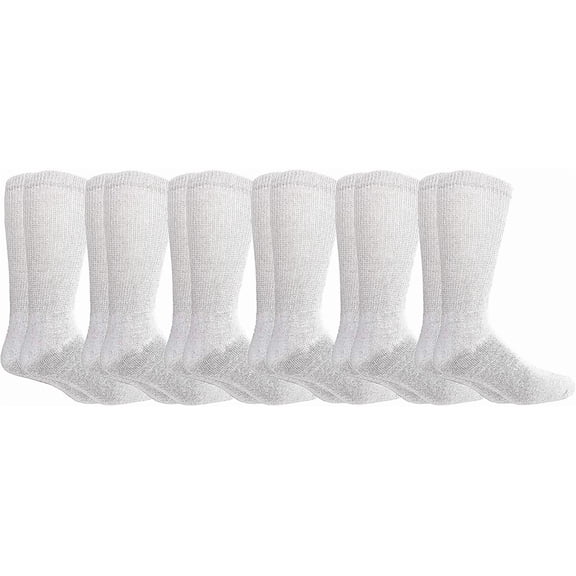 Yacht & Smith Mens Diabetic Neuropathy Edema Socks, Cotton Crew, Ankle, Medical Sock, Size 13-16