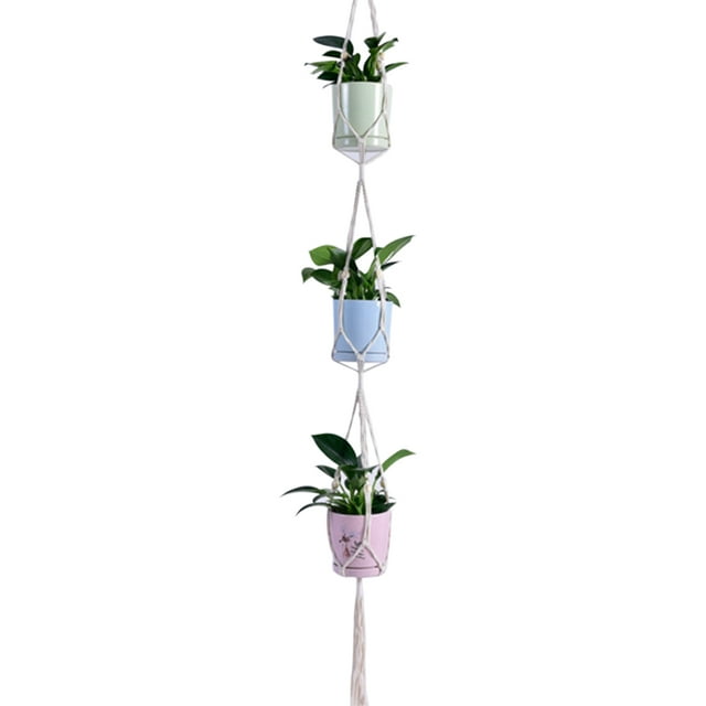 Colgador de plantas de macramé, soporte decorativo para macetas, maceta colgante Eccomum Tipo 6
