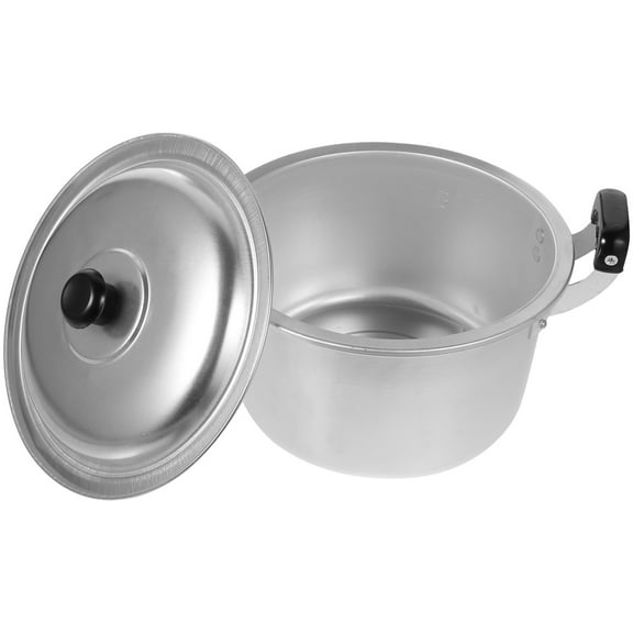 UPOUART 1Pc Black Aluminium Congee Pot Stockpot for Cooking