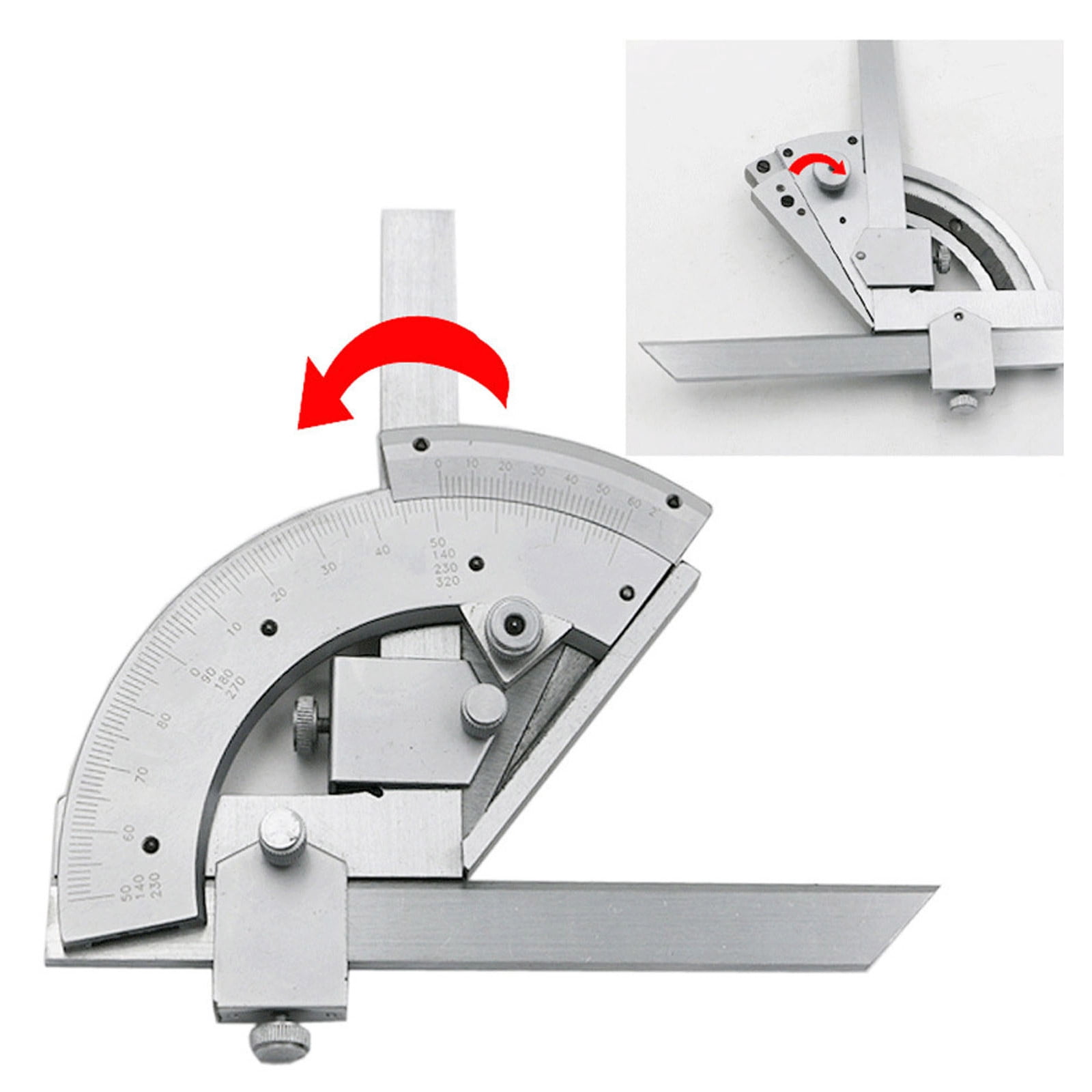 0-320° Angles Measuring Rulers Vernier Bevel Protractor Measurement Instrument for Woodworking Angles Finder Rulers Tool
