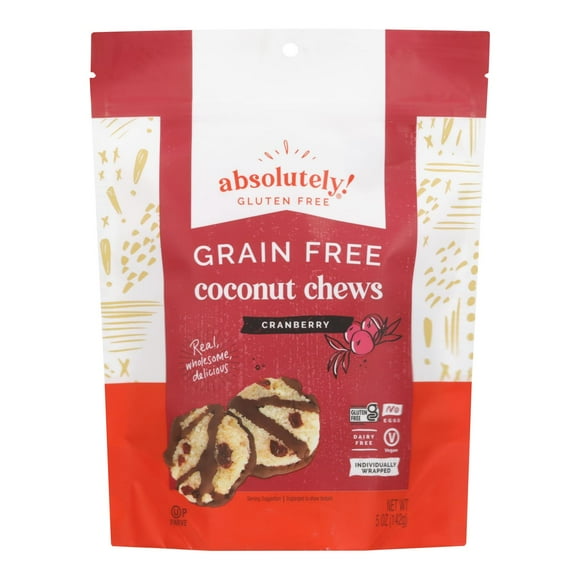 Absolutely Gluten Free Friandises à la Noix de Coco, Canneberge, 5 oz