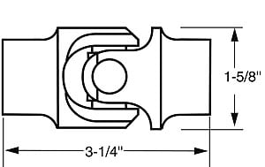 11/16-36 x 3/4 U-Joint Smooth