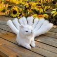 thumbnail image 5 of Cute Nine-tailed Fox Plush Doll Simulated Animal Stuffed Toy Model Decor Gift New, 5 of 8