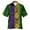 Gold, variant on Summer Carnival Shirt For Men Color Block Short Sleeve Lapel Collar Tops Stylish Regular Fit Men's Mardi Gras Festival T-Shirt Gold Size L