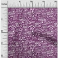 thumbnail image 2 of oneOone Cotton Jersey Purple Fabric Writing Text Fabric For Sewing Printed Craft Fabric By The Yard 58 Inch Wide, 2 of 4