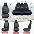 thumbnail image 6 of for Jaguar Xj 2010-2019 Car Seat Cover, Red Edge Car Seat Covers, Waterproof Leather Full Set of 5 Seats Wear Resistance Protect and Upgrade Seats, Protect Car Seats, 6 of 7