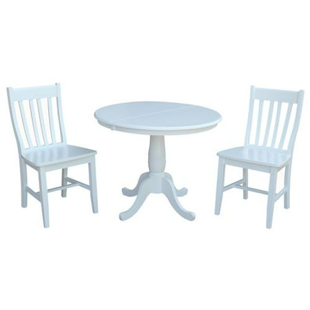 August Grove Petra Extendable Pedestal 3 Piece Solid Wood Bistro Set August Grove Petra Extendable Pedestal 3 Piece Solid Wood Bistro Set Com