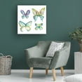 thumbnail image 2 of Canvas Wall Art - Chariklia Zarris 'Jeweled Butterflies II' Wall Art for Living Room, Bedroom, or Office Décor by Trademark Fine Art - 18 x 18 Inches, 2 of 4