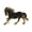 Black, variant on Horse Brooch Chinese Style Enamel Pin Smooth Line Design Animal Pin Metal Edging Lightweight Suit Lapel Badge