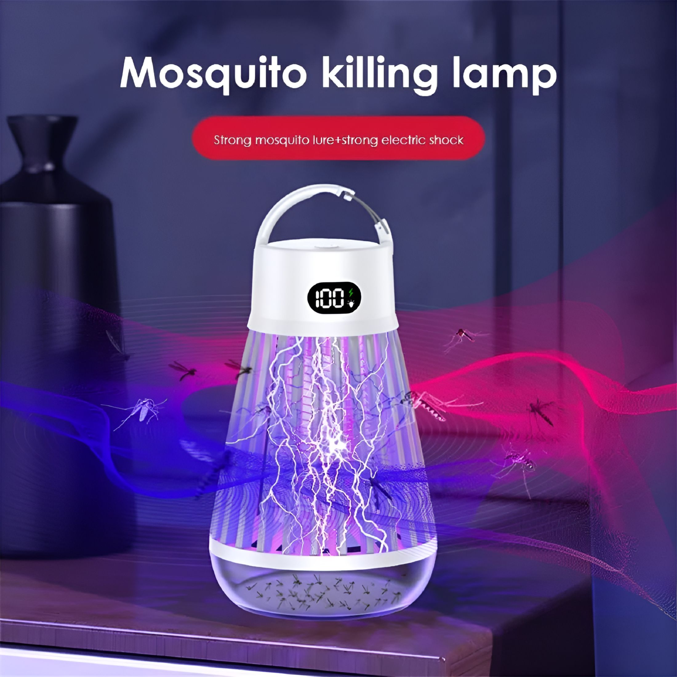 HIBIBUD 2026 New 2 Pack Mosquito Zapper Trap for Outdoor and Indoor for Patio, Garden, Porch, Camping, Black