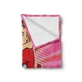 thumbnail image 2 of Love Soft Flannel Fleece Throw Blanket, Pop Art Style Image Couple Kissing Each Other Passionately on a Romantic Date, Cozy Plush for Indoor and Outdoor Use, 70" x 90", Multicolor, by Ambesonne, 2 of 6