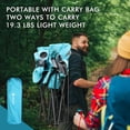 thumbnail image 5 of VILLEY Double Camping Chair w/Cooler Bag, Extra Wide Loveseat, Heavy Duty Padded Camping Couch, Portable Folding Chair w/Carry Bag Steel Frame Cup Holders for Camp Lawn Picnic Sports, Support 600LBS, 5 of 6