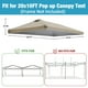 thumbnail image 2 of Cubierta Superior de Repuesto para Toldo 3x6 m para Carpa Plegable Ez Up, 2 of 8