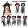 thumbnail image 4 of Sonducket Diadema de repuesto portátil para mujer, flor elegante para fiesta de Halloween, disfraz de mujer, diadema para Cosplay, tocado Accesorio para el cabello Vistoso, 4 of 6