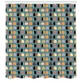 thumbnail image 3 of Abstract Shower Curtain, Colorful Hand Drawn Oval Shapes with Different Patterns Leaves Stripes and Dots, Fabric Bathroom Set with Hooks, 69W X 75L Inches Long, Multicolor, by Ambesonne, 3 of 3
