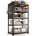 thumbnail image 2 of HOKEEPER Heavy Duty Storage Shelves 5-Tier Adjustable Garage Shelves for Storage 2600LBS, 27.55"W x 11.81"D x 59.84"H with Pegboard Commercial Industrial Shelving Units for Garage Pantry Black, 2 of 11
