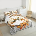 thumbnail image 3 of Feelyou Autumn Leaf Flower Bedding Comforter Set for Child, Halloween Fall Pumpkin Twin Comforter Sets, Rustic Wooden Plank Reversible Bedding Set, Breathable Home Decor, 2-Piece, 3 of 8