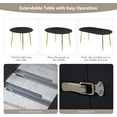 thumbnail image 2 of Lecut Oval Extendable Dining Room Table for 4-8 People, Extendable from 39.4" to 70.8", Modern Wooden Dining Table with MDF Tabletop and Metal Frame, Oval Kitchen Table for Home, Office, 2 of 11