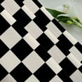 thumbnail image 4 of Beige Black Checkerboard Shower Curtain - Modern Grid Pattern, Waterproof Fabric, Includes Hooks, 71x71 Inch, Perfect for Contemporary Bathrooms, Adds a Stylish and Aesthetic Touch, 4 of 6