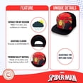 thumbnail image 2 of Gorra Beisbolera de Spiderman Marvel para Niños, Sombrero Ajustado y Gorra con Visera Plana en Rojo, 2 of 5
