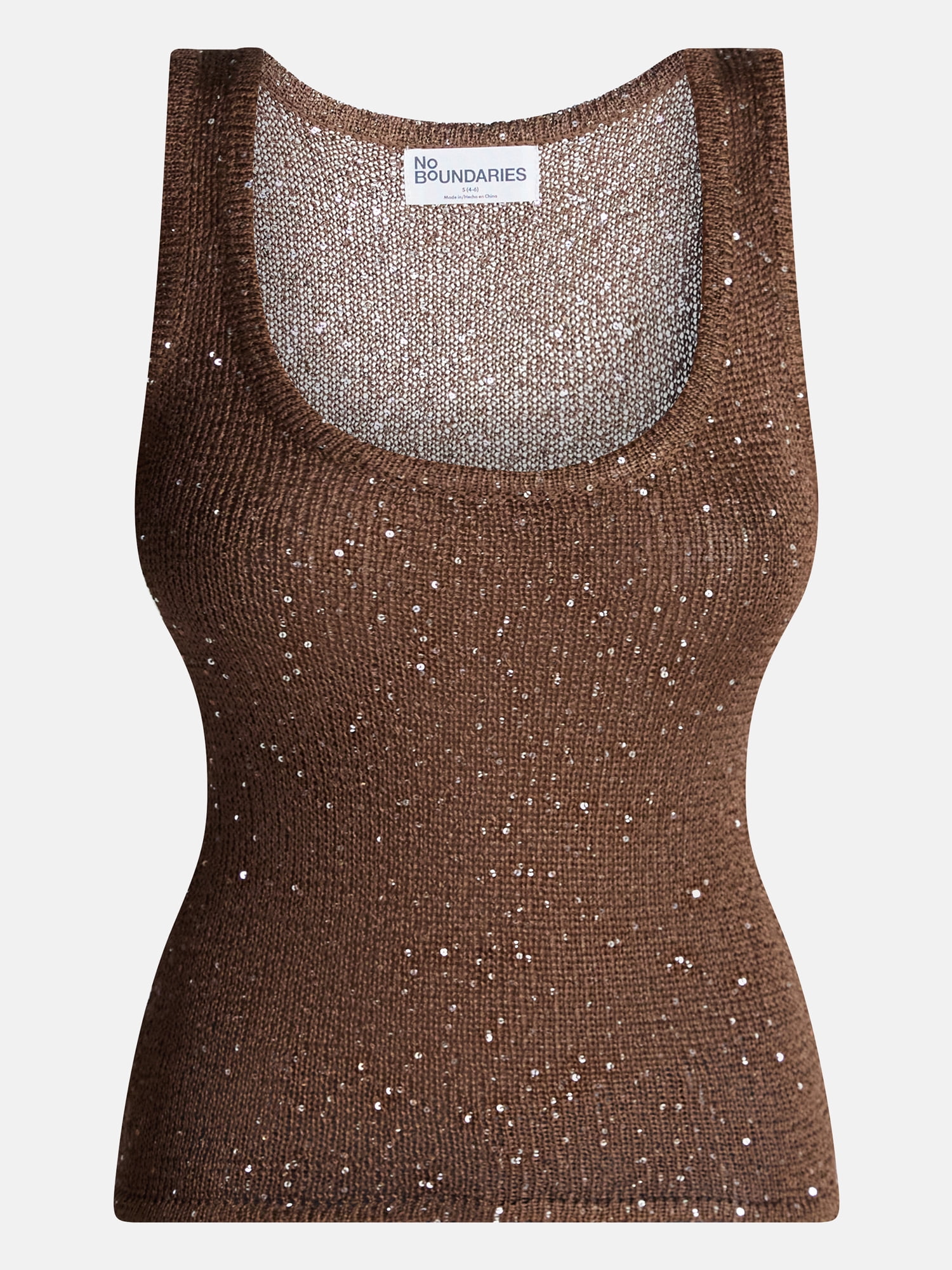 No Boundaries Sequin Sweater Tank Top, Women's and Women's Plus XXS-4X