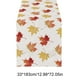 thumbnail image 3 of Linen Thanksgiving Table Runner with Pumpkin Maple Leaf Plaid Design for Harvest Holiday Party Decor, Autumn Kitchen Dining Table Centerpiece, Farmhouse Rustic Fall Decorations, Seasonal Home Accent, 3 of 6